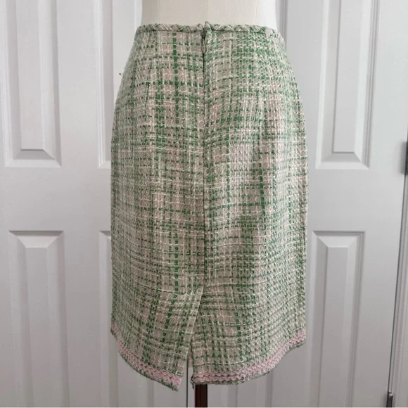 Isabel & Nina Elegant Green Tweed Women's Long Jacket and Skirt Suit, Size 2 - Picture 5 of 16